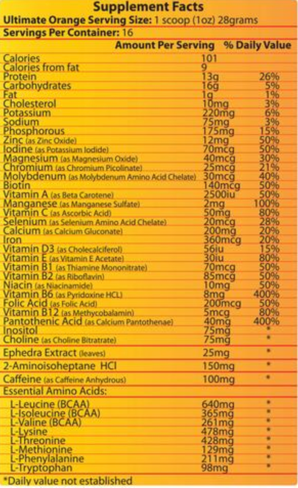 Ultimate Orange Pre Workout