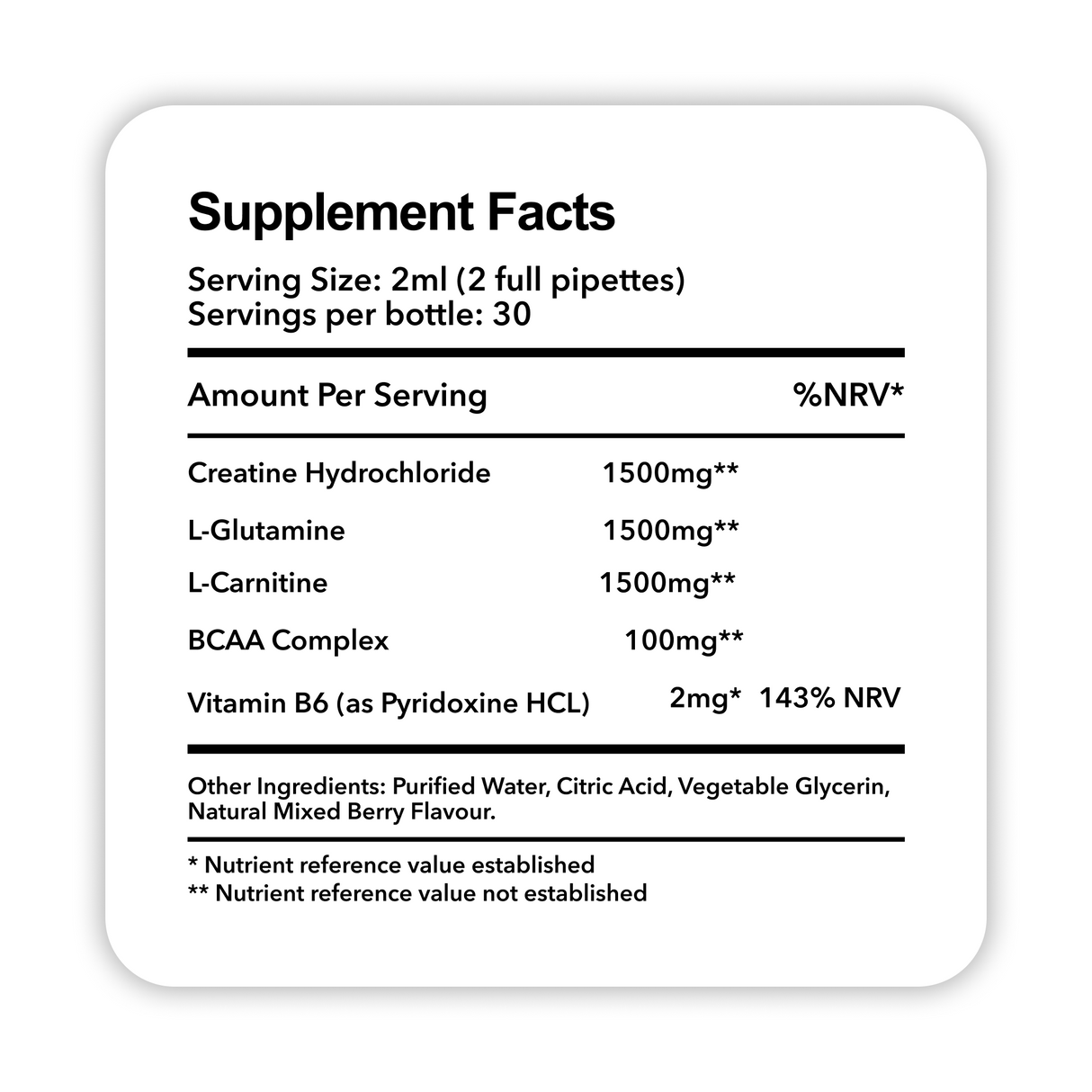 Creatine HCL Ingredients